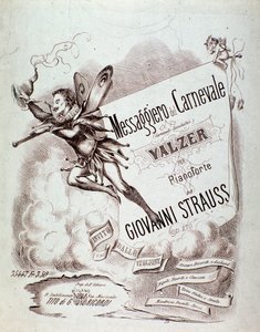 Frontispiz der Partitur von Carnevals-Botschafter (op 270) von Johann Strauss von Anonymous Anonymous
