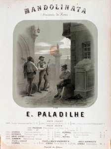 Frontispiz der Partitur von Mandolibata von E Paladilhe von Anonymous Anonymous