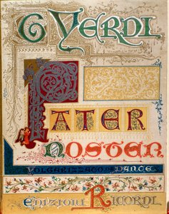 Frontispiz der Partitur von Pater noster von Giuseppe Verdi