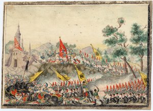 Russisch-Türkischer Krieg von 1828-1829 - Russische Armee eroberte die Festung Izmail (Ismail) im Jahr 1790 - Anonym - 1829 - Aquarell auf Papier