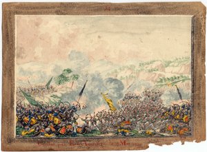 Russisch-Türkischer Krieg von 1828-1829 - Die Schlacht bei Provadia im Mai 1829 - Anonym - 1829 - Aquarell auf Papier von Anonymous Anonymous