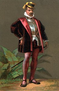 Hernando Cortés (1485-1547), spanischer Eroberer Mexikos. Chromolithographie. Private Sammlung