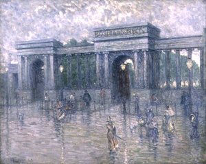 Hyde Park Gate an einem regnerischen Tag