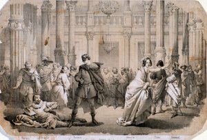 Illustration von Ein Maskenball, Oper von Giuseppe Verdi