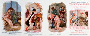 Illustrationen für „Francesca da Rimini“, Oper von Zandonai