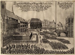 Hinrichtung von 27 protestantischen Führern auf dem Altstädter Ring in Prag am 21. Juni 1621 von Anonymous Anonymous