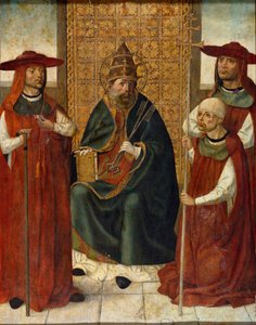 Kardinal Pedro González de Mendoza (1428-1495) betet vor dem heiligen Petrus (1490-1495)
