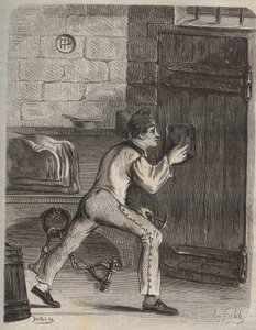 Le forcat Blouet - Gravur in „Histoire des bagnes depuis leur création à nos jours“ (1877) von Pierre Zaccone (1817-1895) (Colonia Penale - Strafkolonie) Private Sammlung
