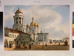 Der Marmorpalast und das Ufer der Newa in Sankt Petersburg von Anonymous Anonymous