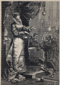 Lucrezia Borgia im Vatikan - Gravur aus 