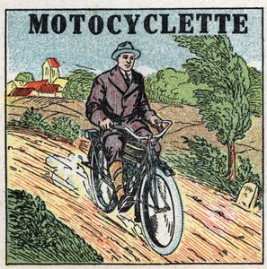Mechanische Traktion: Motorrad. Anonyme Illustration von 1925. Private Sammlung. von Anonymous Anonymous
