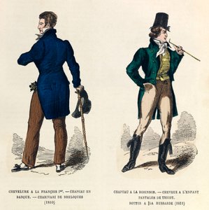 Herrenkostüme 1810 und 1811 (Regierungszeit von Kaiser Napoleon I) von Anonymous Anonymous