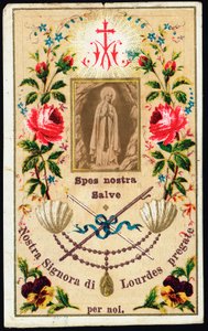 Unsere Liebe Frau von Lourdes. Andachtsbild. 20. Jahrhundert. Private Sammlung von Anonymous Anonymous