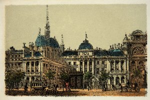 Paris 1874: Der Justizpalast und die Sainte Chapelle, private Sammlung