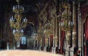Paris: Blick auf das große Foyer der Oper Garnier. Fotografie von 1920 im „Artistic Album“ der Stadt Paris. Private Sammlung. von Anonymous Anonymous