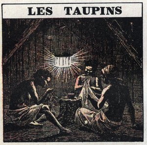 Phosphoreszenz: Die Tricks. In Kuba beleuchtet man sich mit einem leuchtenden Insekt, dem Drahtwurm, den man in einen Käfig setzt. Anonyme Illustration von 1925. Private Sammlung.