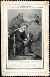 Andachtsbild: Heilige christliche Kindheit, oder das Gebet der wahren Kinder Mariens, von Franz von Sales