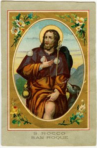 Andachtsbild: San Rocco gegen die Pest angerufen