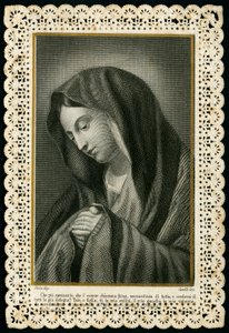 Andachtsbild: Die Jungfrau Maria (Gravur) von Anonymous Anonymous