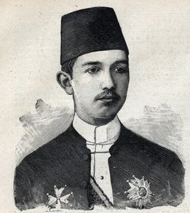Porträt von Abbas II. Pascha (1874-1944), Vizekönig von Ägypten. Gravur in Le Petit Parisien