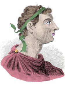 Porträt von Antiochus I. Soter (der Retter), zweiter Herrscher der Seleukiden-Dynastie. Er regierte von -280 bis -261. Gravur aus dem 19. Jahrhundert. Mailänder