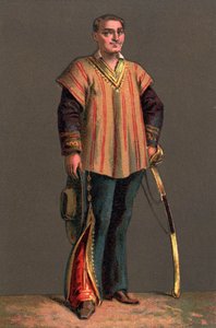 Porträt von BENITO PABLO JUAREZ (1806-1872), mexikanischer Staatsmann und Revolutionär. Chromolithographie. Private Sammlung