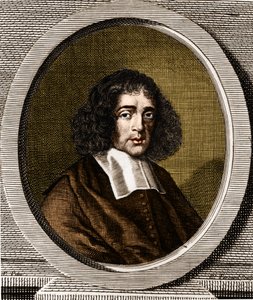 Porträt von Baruch Spinoza (1632-1677), niederländischer Philosoph, auch bekannt als Bento de Espinosa oder Benedictus de Spinoza oder Benoit de Spinoza