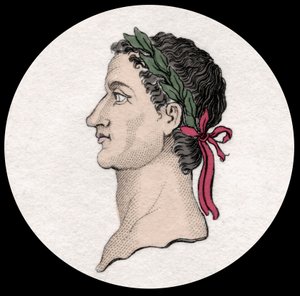Porträt von Caius Caesar Germanicus, bekannt als Caligula (12-41), römischer Kaiser. Gravur des 19. Jahrhunderts. Mailänder