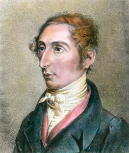 Porträt von Carl Maria von Weber (1786-1826), deutscher Komponist, Gravur des 19. Jahrhunderts, private Sammlung