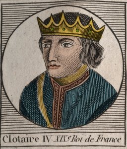 Porträt von Chlothar IV (ca. 685-719), König der Franken von Austrasien von 717 bis 719 - Gravur aus „Instruction sur l