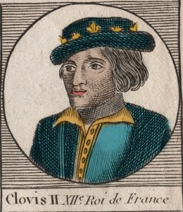 Porträt von Chlodwig II., König der Franken (ca. 633-657) - Gravur aus „Instruction sur l