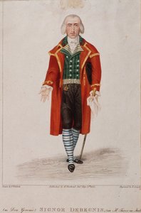 Porträt von Don Geronio interpretiert von Debegnis, Charakter aus Der Türke in Italien, Oper von Gioaccino Rossini