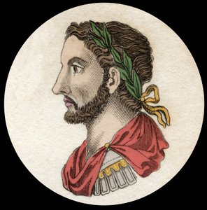 Porträt von Kaiser Antoninus Pius (86-181). Gravur des 19. Jahrhunderts. Mailänder
