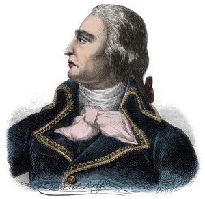 Porträt von Francois Joseph Westermann, französischer General (1751-1794) der Republikanischen Armee - Gravur in „Histoire des Girondins“ von Alphonse de Lamartine (1790-1869) 1865-1866 - Private Sammlung