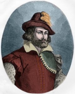 Porträt von Francois Ravaillac (1578-1610), der Mörder von Heinrich IV. (1553-1610) - Gravur von 1863 in „Das Rote Buch - Histoire De L