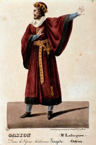 Porträt von Gaston, interpretiert von Lafargues in Die sizilianische Vesper (I vespri siciliani), Oper von Giuseppe Verdi