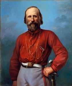 Porträt von Giuseppe Garibaldi (1807-1882). Anonymes Gemälde 19. Jahrhundert. Brescia, private Sammlung