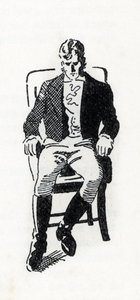 Porträt von Heathcliff, Figur aus dem Roman "Sturmhöhe" von Emily Bronte (1818-1848) (Zeichnung)