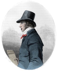 Porträt von Jacques-Rene Hebert (1757-1794), französischer Journalist und Politiker - Porträt von Jacques Rene Hebert (1757-1794) französischer Journalist und Politiker - Gravur von 1863 in „The Red Book - Histoire De L