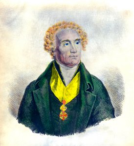 Porträt von Joseph De Maistre (1753-1821) Politiker, Philosoph, Magistrat und Historiker (mit den Insignien des Ordens der Heiligen Mauritius und Lazarus), Private Sammlung