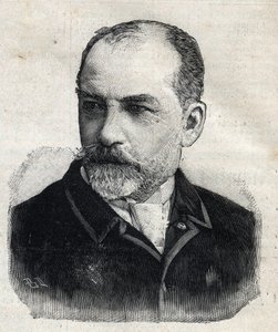 Porträt von Leon Bonnat (1833-1922), französischer Maler und damaliger Präsident der Société des Artistes Français. Gravur in Le Petit Parisien