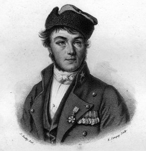 Porträt von Louis Brune (1807-1843), Retter aus Rouen. In „Portraits et histoire des hommes utiles: hommes et femmes de tous pays et de toutes conditions, qui ont des droits à la reconnaissance des hommes“ veröffentlicht und verbreitet von der Société Mont von Anonymous Anonymous