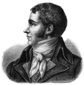 Porträt von Marc David Alba Lasource (1763-1793), Abgeordneter des Tarn bei der Nationalversammlung - Gravur in „Histoire des Girondins“ von Alphonse de Lamartine (1790-1869) 1865-1866 - Private Sammlung von Anonymous Anonymous