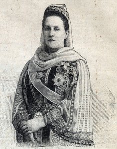 Porträt von Olga Konstantinowna von Russland (1851-1926), Königin von Griechenland. Gravur in "Le Petit Parisien" von Anonymous Anonymous
