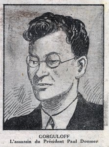 Porträt von Paul Gorgulov, Mörder des französischen Präsidenten Paul Doumer von Anonymous Anonymous