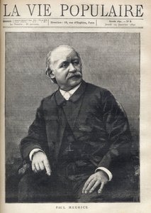 Porträt von Paul Meurice (1818-1905), französischer Schriftsteller. Gravur in 