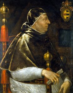 Porträt von Papst Alexander VI. (Rodrigo Borgia 1431-1503). Anonymes Gemälde. Mailand