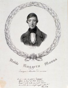 Porträt von Ruggero Manna von Anonymous Anonymous