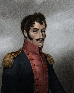 Porträt des venezolanischen Politikers und Militärs Simon Bolivar (1783-1830), Präsident von Kolumbien und Peru von Anonymous Anonymous