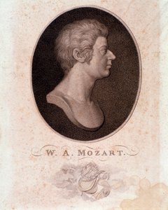 Porträt von Wolfgang Amadeus Mozart (Gravur)